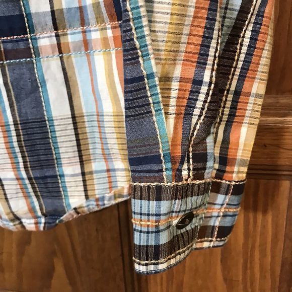 Alfred Dunner Women's 12P Multicolor Plaid Blouse Long Sleeve Button-Up Top - Picture 5 of 10